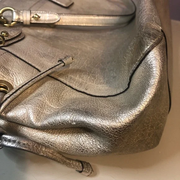 Coach Metallic Gold Bag Purse - Picture 10 of 12